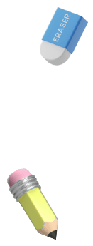 gumka do ścierania i kredka