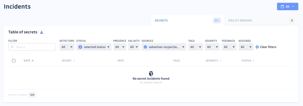 Strona internetowa git guard, tabela dla twórców stron internetowych ioten